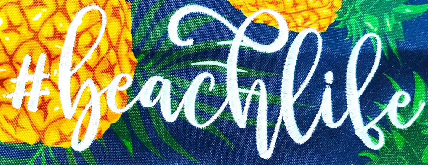 EMBROIDERED TOTE BAG BEACH BAG CARRY ON