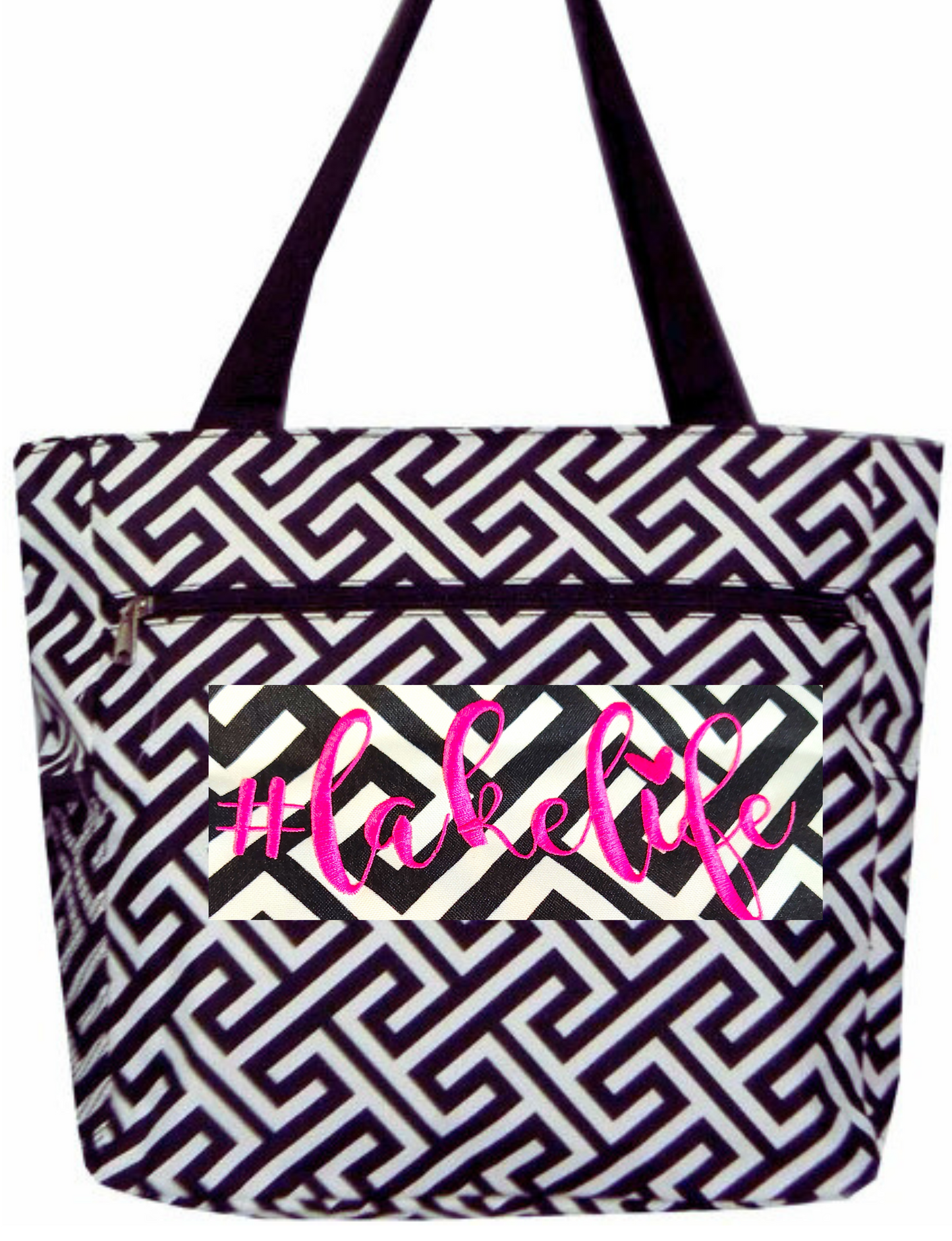 EMBROIDERED TOTE BAG BEACH BAG CARRY ON